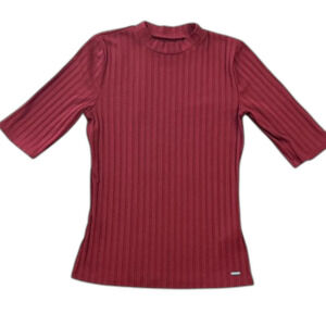 Hollister Maroon Half-Sleeve Sweater